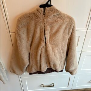 Zara Brown Faux Fur Jacket